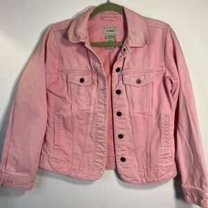 Vintage L.L. Bean || Pink Denim Jean Jacket, Size Small! Perfect for Spr…